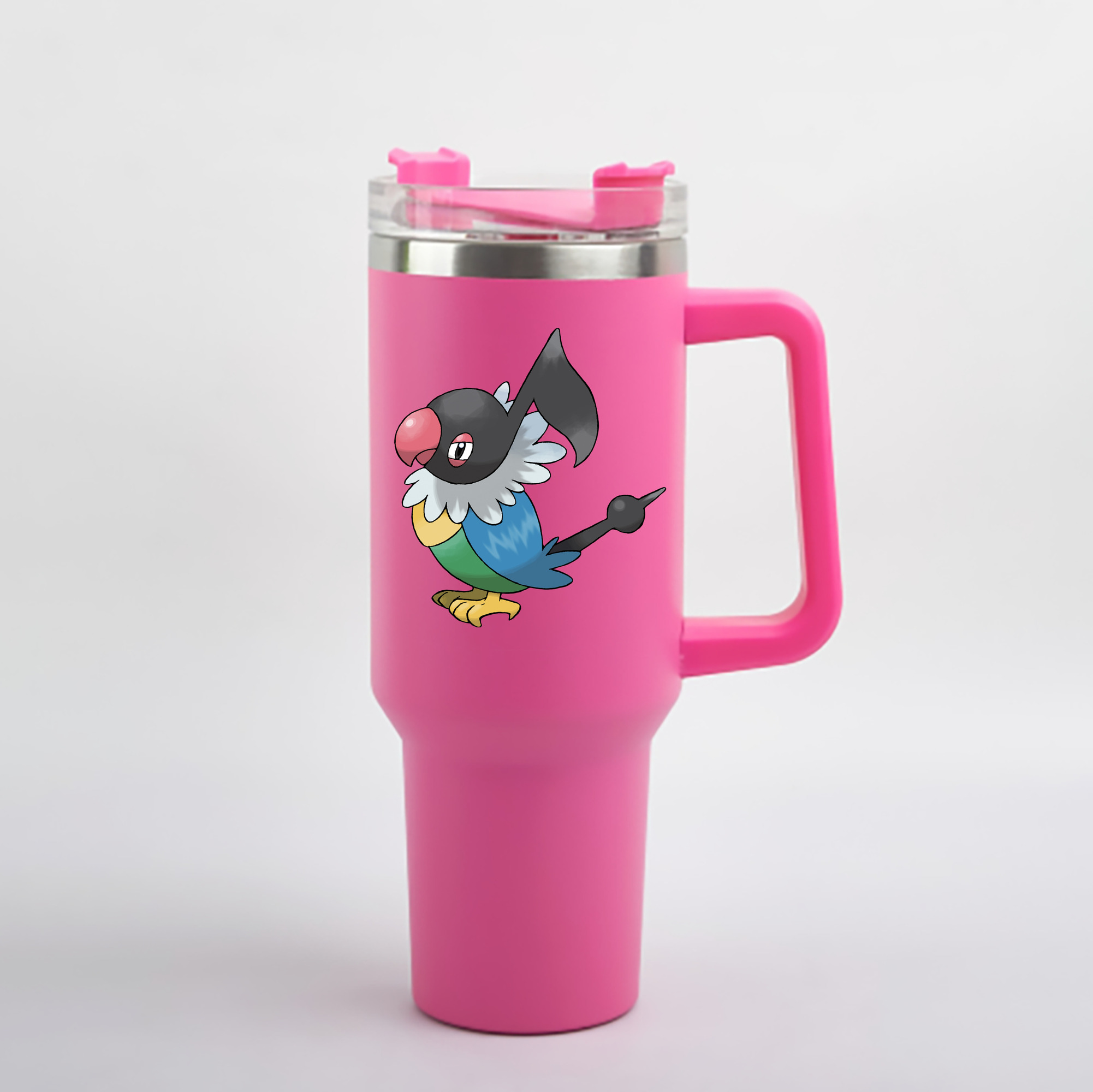 （画像用） ポケットモンスター Pokémon 1200mL車用タンブラー - クリスタルステッカー（プラスチックストロー付き）